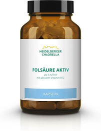 Heidelberger Chlorella Folsäure aktiv plus Vitamin B12 aktiv Kapseln 120 Stück für Schwangere und Stillende – Bild 1 von 2