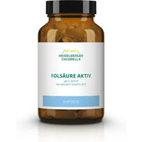 Produktbild von Heidelberger Chlorella Folsäure aktiv plus Vitamin B12 aktiv Kapseln 120 Stück für Schwangere und Stillende