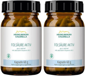Heidelberger Chlorella Folsäure aktiv und Vitamin B12 aktiv Kapseln für Schwangere und Stillende 240 Kapseln – Bild 1 von 1