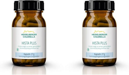 Heidelberger Chlorella Hista Plus Kapseln mit L-Tryptophan und B-Komplex vegan glutenfrei laktosefrei 60 Stück – Bild 1 von 1