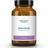 Produktbild von Heidelberger Chlorella Magnesiumbisglycinat Kapseln vegan glutenfrei laktosefrei 72 g