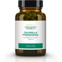 Produktbild von Heidelberger Chlorella Pyrenoidosa Tabletten vegan glutenfrei laktosefrei ohne Zusatzstoffe