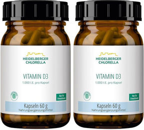 Heidelberger Chlorella Vitamin D3 Kapseln mit 1000 IE für Erwachsene 240 Kapseln – Bild 1 von 1