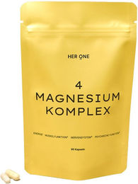 HER ONE 4 Magnesium Komplex Kapseln vegan zuckerfrei glutenfrei laktosefrei für Frauen und Sportler – Bild 1 von 2