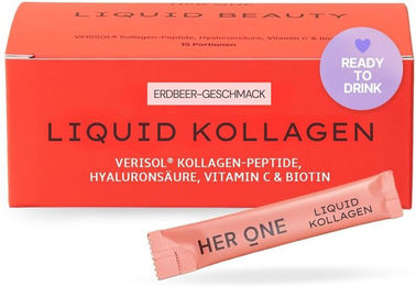 HER ONE Liquid Kollagen Typ I und III Erdbeere – Bild 1 von 2