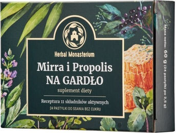 Herbal Monasterium Lutschtabletten mit Myrrhe und Propolis zuckerfrei 24 Stück – Bild 1 von 1