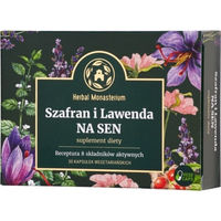 Produktbild von Herbal Monasterium Schlafunterstützung mit Safran, Lavendel, Ashwagandha, Zitronenmelisse und Melatonin ohne Zusatzstoffe 30 Kapseln