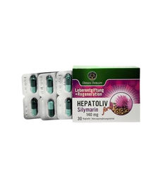 Herbal Therapy HEPATOLIV Silymarin Forte 140 mg Mariendistel Kapseln, 30 Stück, vegan, glutenfrei, laktosefrei, zuckerfrei – Bild 1 von 2