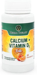 Herbal Therapy Kalzium 500 mg und Vitamin D3 200 IE Forte Lutschtabletten 60 Stück – Bild 1 von 1