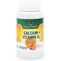 Produktbild von Herbal Therapy Kalzium 500 mg und Vitamin D3 200 IE Forte Lutschtabletten 60 Stück