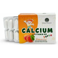 Produktbild von Herbal Therapy Kalzium + Vitamin D3 Forte mit Aprikosengeschmack