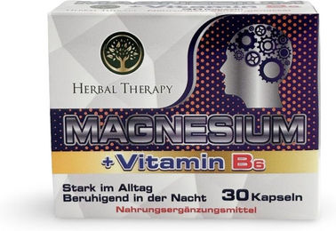 Herbal Therapy Magnesium + Vitamin B6 Kapseln – Bild 1 von 2