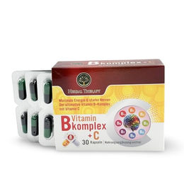 Herbal Therapy Vitamin B-Komplex + C Kapseln mit Zink, vegan, 30 Kapseln – Bild 1 von 3