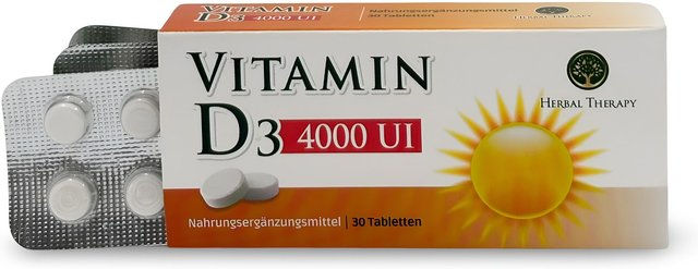 Herbal Therapy Vitamin D3 4000 IE Tabletten – Bild 1 von 3