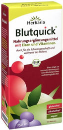 Herbaria Blutquick Bio Saft mit Eisen und Vitaminen für Erwachsene, Schwangere und Stillende, 250 ml – Bild 1 von 2