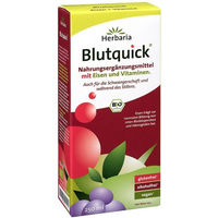 Produktbild von Herbaria Blutquick Bio Saft mit Eisen und Vitaminen für Erwachsene, Schwangere und Stillende, 250 ml