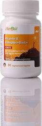 HerbBio B-Komplex mit Biotin Forte Kapseln vegan glutenfrei laktosefrei – Bild 1 von 2
