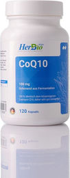 HerbBio Coenzym Q10 Ubiquinon 100 mg Kapseln 120 Stück vegan glutenfrei laktosefrei ohne Zusatzstoffe – Bild 1 von 2