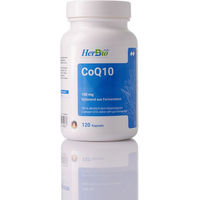 Produktbild von HerbBio Coenzym Q10 Ubiquinon 100 mg Kapseln 120 Stück vegan glutenfrei laktosefrei ohne Zusatzstoffe