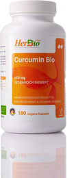 HerbBio Curcumin Bio 650mg Kapseln vegan 180 Stück – Bild 1 von 1