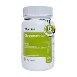 HerbBio Glucomannan 500 mg Konjakwurzel 90 vegane Kapseln ohne Zusatzstoffe – Bild 1 von 1
