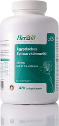 HerbBio Schwarzkümmelöl Kapseln 500 mg 180 Stück – Bild 1 von 1