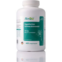 Produktbild von HerbBio Schwarzkümmelöl Kapseln 500 mg 180 Stück