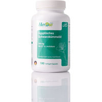 Produktbild von HerbBio Schwarzkümmelöl Kapseln 500 mg 180 Stück