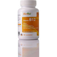 Produktbild von HerbBio Vitamin B12 500 mcg Lutschtabletten vegan zuckerfrei laktosefrei glutenfrei 180 Stück