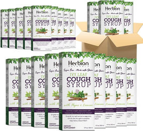 Herbion Naturals Efeublatt-Hustensaft mit Thymian und Süßholz, 150 ml, alkoholfrei, zuckerfrei und glutenfrei – Bild 1 von 3