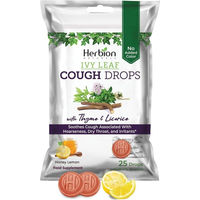 Produktbild von Herbion Naturals Efeublatt-Lutschtabletten mit Thymian und Lakritze Honig-Zitronen-Geschmack glutenfrei ohne Zusatzstoffe