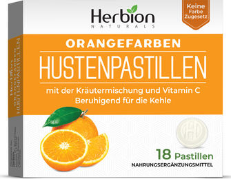 Herbion Naturals Hustenbonbons Orange vegan und glutenfrei 18 Stück – Bild 1 von 1
