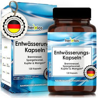 Produktbild von HERBIOS Entwässerungs-Komplex Kapseln mit Brennnessel, Spargelwurzel, Birkenblättern, Magnesium, Kupfer und Mangan 120 Kapseln