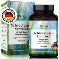 Produktbild von HERBIOS Schilddrüsen-Komplex Tabletten vegan laktosefrei und glutenfrei
