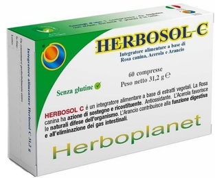 Herboplanet HERBOSOL C Vitamin C aus Acerola und Hagebutte 60 Tabletten glutenfrei – Bild 1 von 1