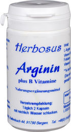 Herbosus Arginin Plus mit B-Komplex L-Arginin Kapseln vegan ohne Zusatzstoffe 60 Stück – Bild 1 von 1