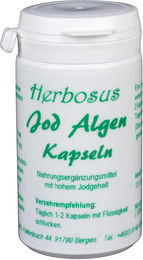 Herbosus Jod Algen Kapseln mit Kelp Braunalge 60 Kapseln – Bild 1 von 1
