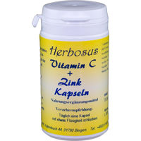 Produktbild von Herbosus Vitamin C und Zink Kapseln mit Ascorbinsäure 240 Stück