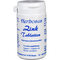 Produktbild von Herbosus Zink Citrat Tabletten 90 mg 90 Stück