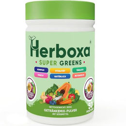 Herboxa Super Greens Superfood-Mischung Pulver vegan glutenfrei ohne Zusatzstoffe 50 Portionen – Bild 1 von 2