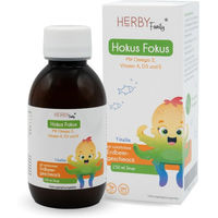 Produktbild von Herby Family Hokus Fokus Saft für Kinder mit Omega-3 und Vitamin A, D und E 150 ml