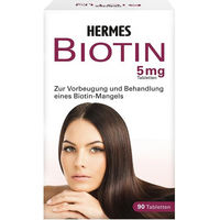 Produktbild von Hermes Biotin 5 mg Tabletten 90 Stück laktosehaltig