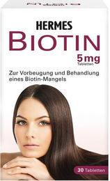 Hermes Biotin 5 mg Tabletten mit pflanzlichem Ursprung 30 Stück – Bild 1 von 2
