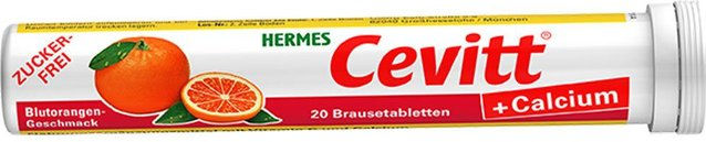 Hermes Cevitt Calcium Blutorange Brausetabletten für Erwachsene, Schwangere und Stillende – Bild 1 von 1