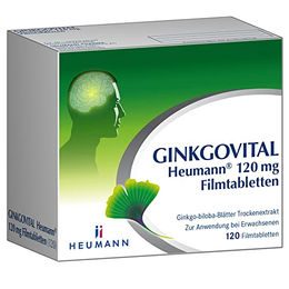 Heumann GINKGOVITAL Ginkgo biloba 120 mg Tabletten – Bild 1 von 4
