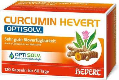 Hevert Curcumin OptiSolv Kapseln vegan 120 Stück – Bild 1 von 3
