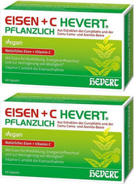 HEVERT Eisen + C pflanzlich Kapseln vegan laktosefrei glutenfrei 120 Stück – Bild 1 von 1