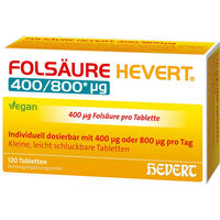 Produktbild von Hevert Folsäure 400/800 µg Tabletten 120 Stück