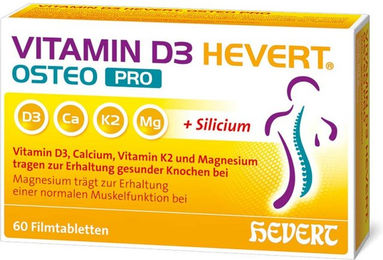Hevert Osteo Pro Vitamin D3 1000 IE Tabletten 60 Stück vegan laktosefrei glutenfrei – Bild 1 von 1