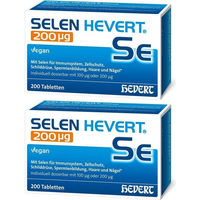 Produktbild von Hevert Selen Tabletten mit Natriumselenit 200 µg vegan laktosefrei glutenfrei zuckerfrei für Erwachsene